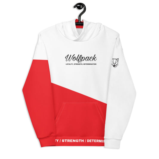 Wolfpack EDGY WHITE/RED Unisex Hoodie